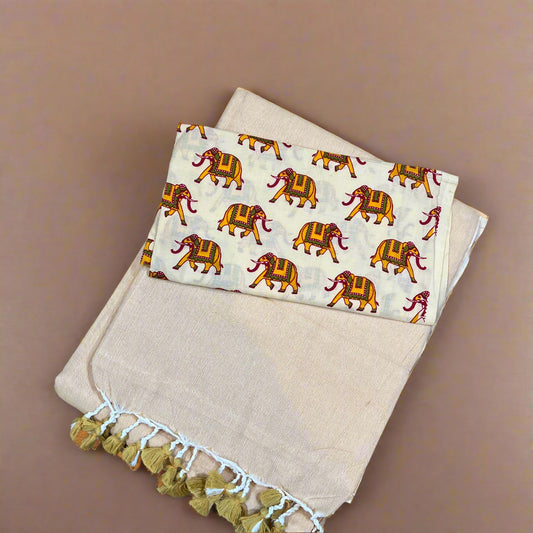Plain beige animal print