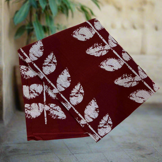 Maroon batik mul cotton