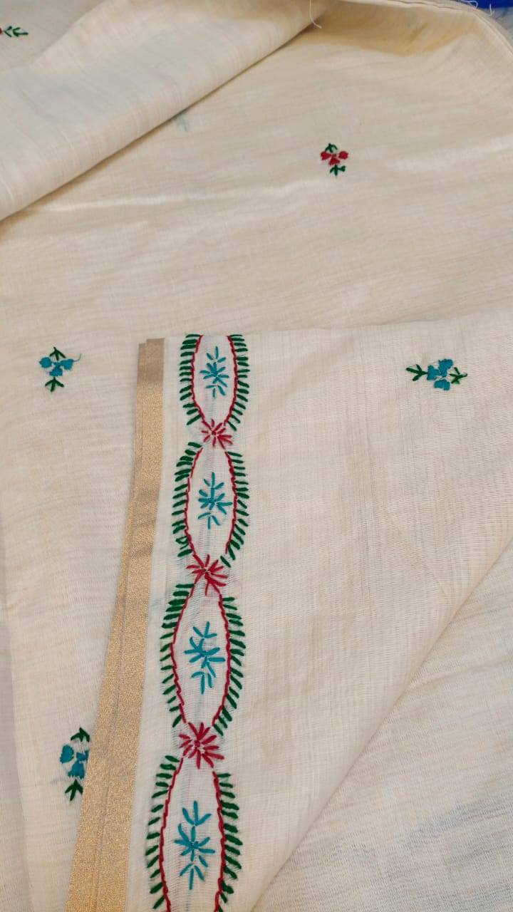 Jute tussar kantha