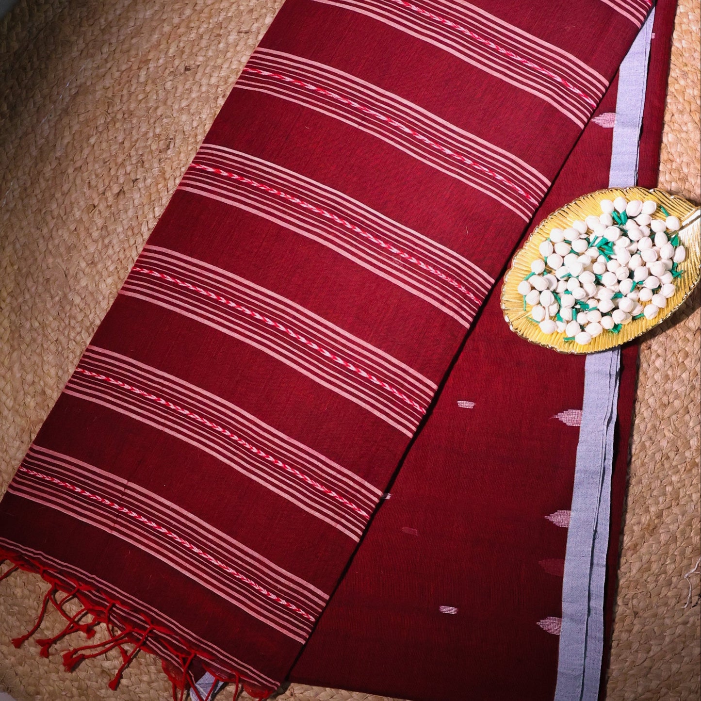 Maroon dhonekhali cotton