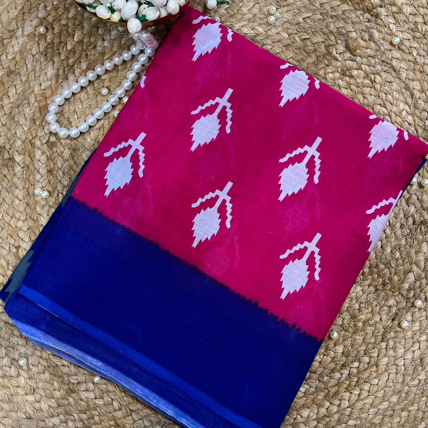 Pink ikkat mul cotton