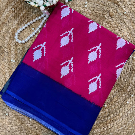 Pink ikkat mul cotton