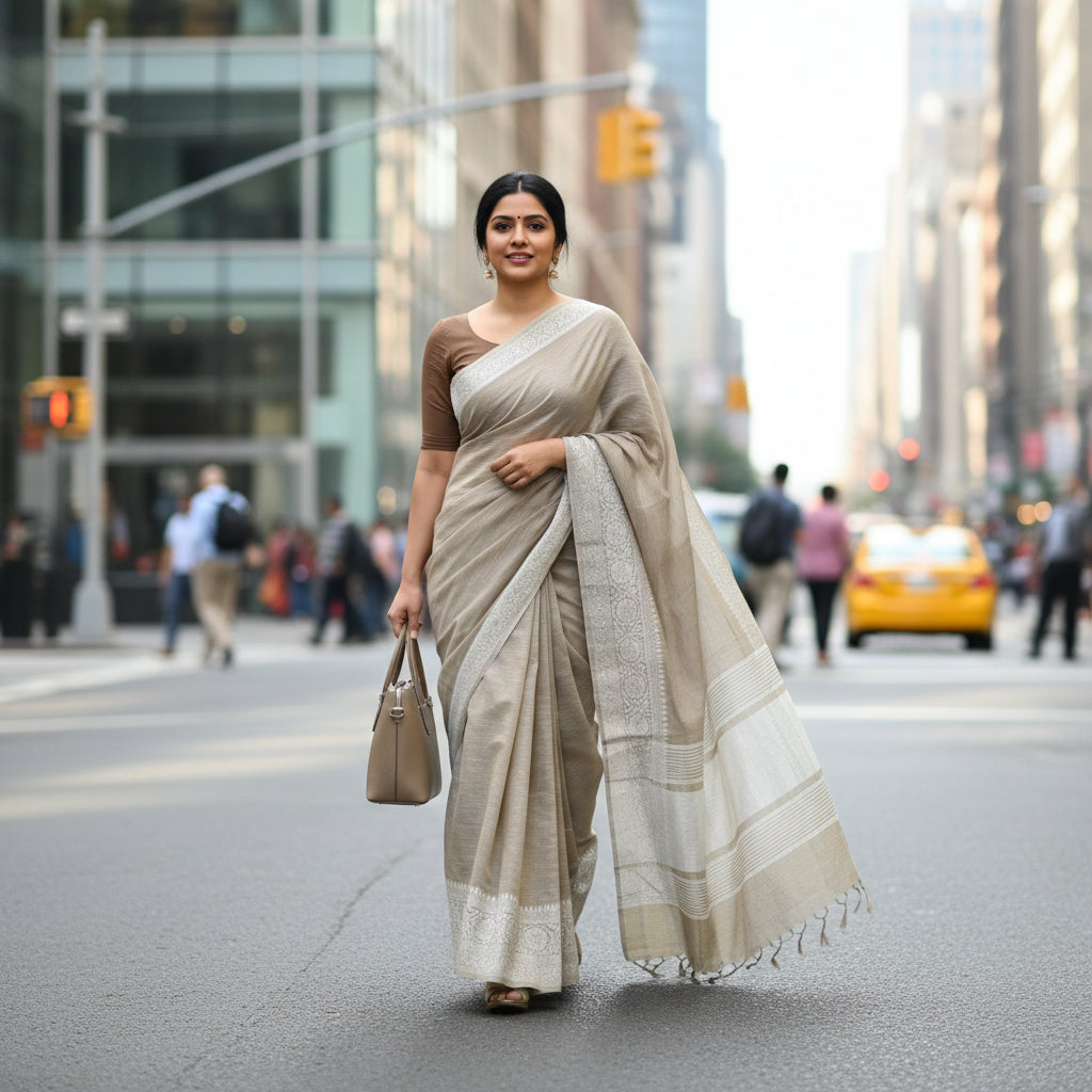 Caramel khadi cotton