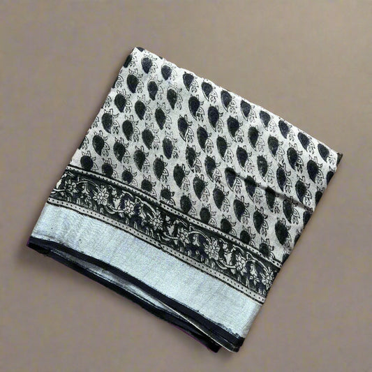 Linen cotton black white kairi