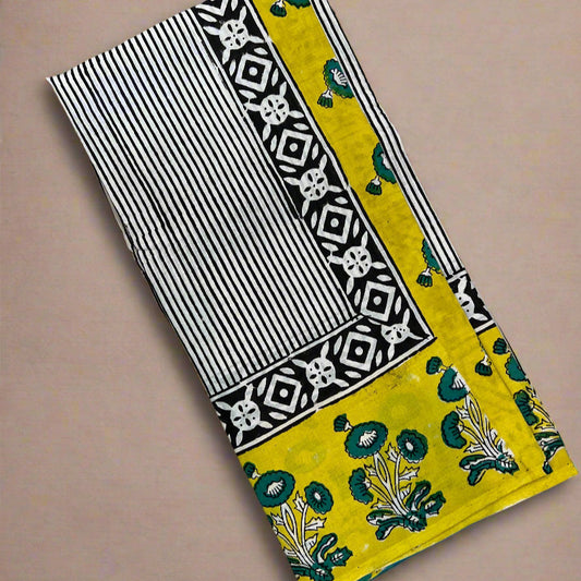 black stripes yellow floral