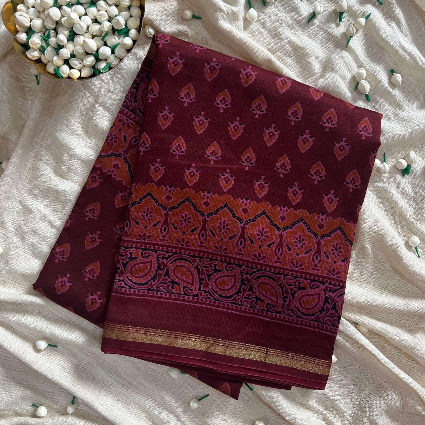 Brown chanderi