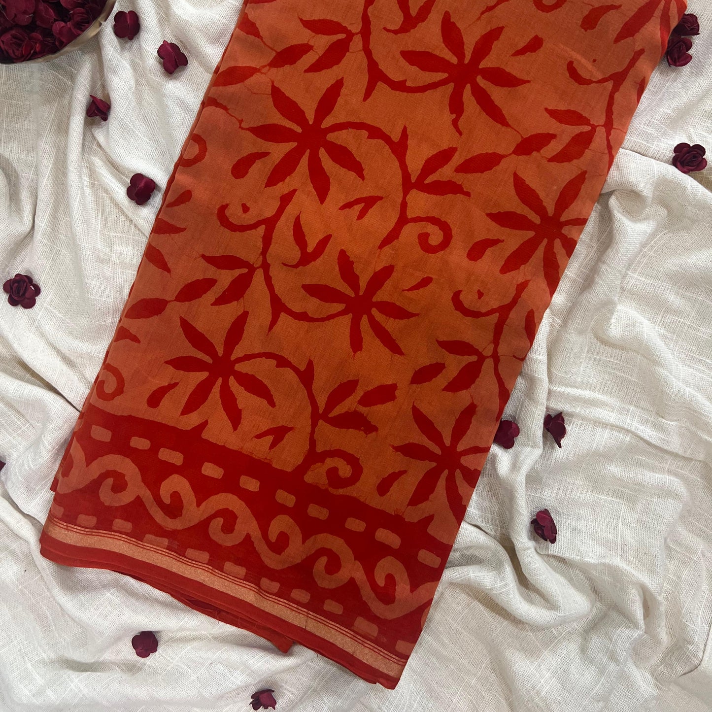 Orange chanderi