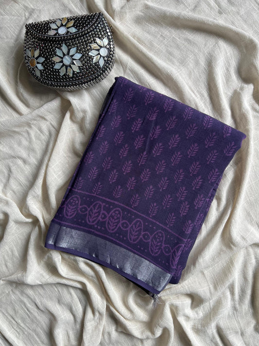 COTTON LINEN SAREE