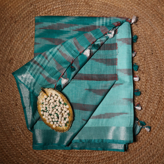 Teal Ikkat