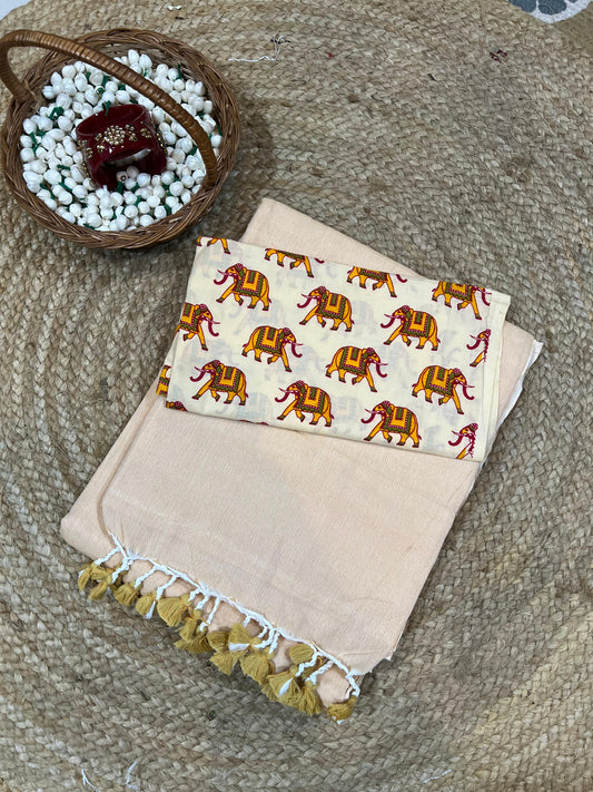 MUL PLAIN SAREE