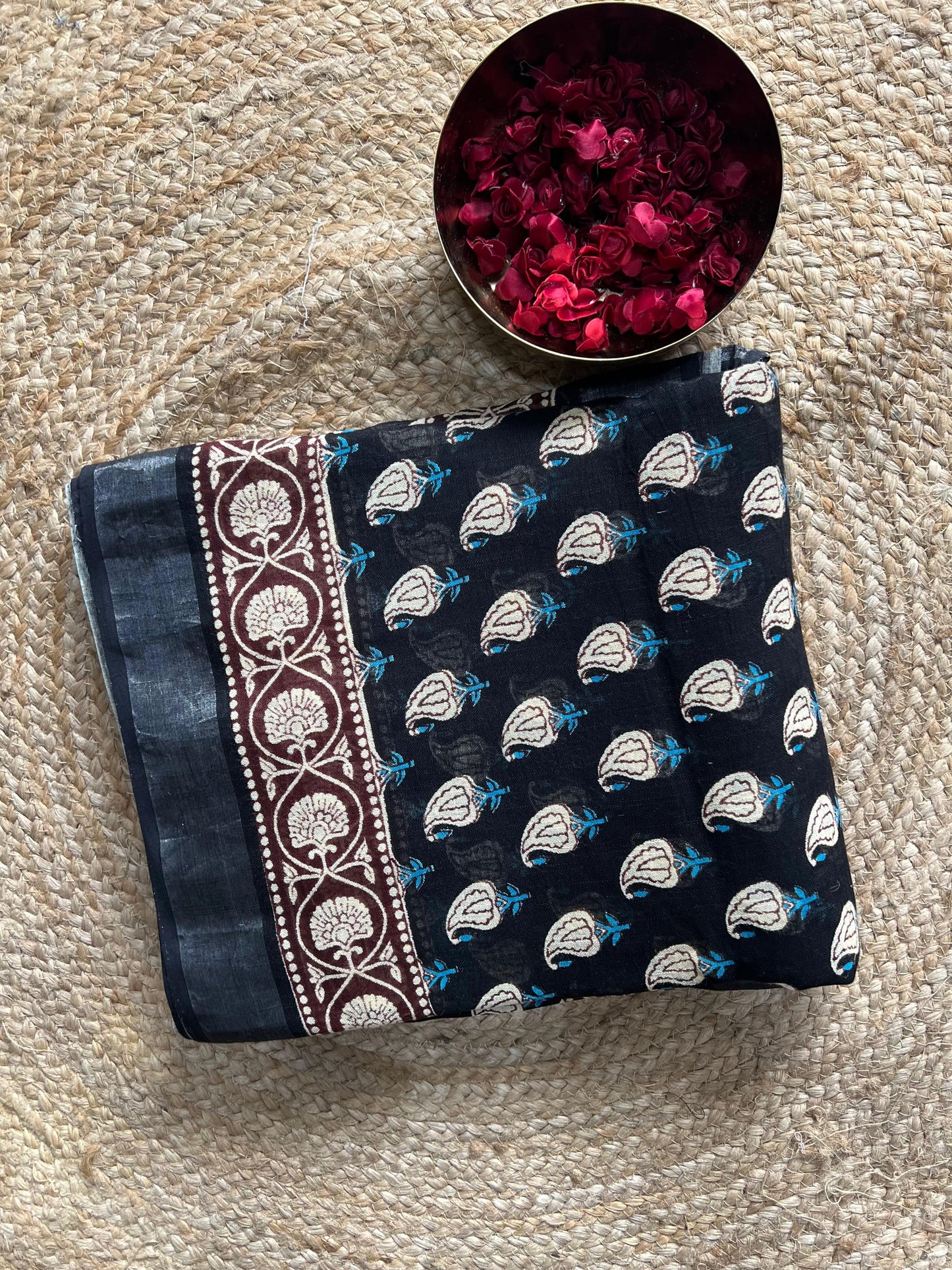 COTTON LINEN SAREE
