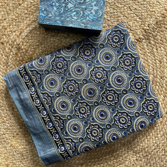 Linen cotton ajrakh