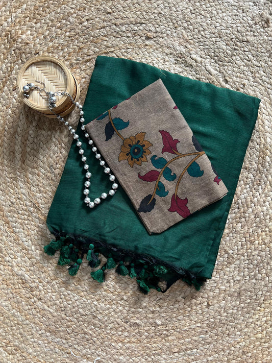 MUL COTTON PLAIN SAREE
