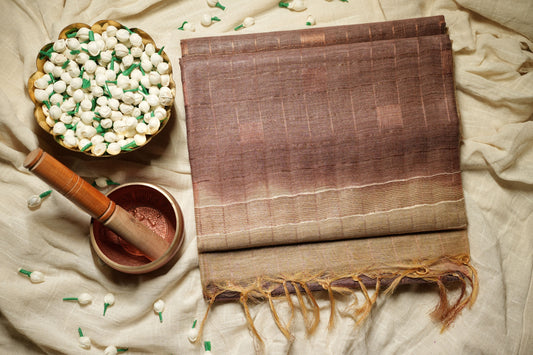SEMI TUSSAR SILK SAREE