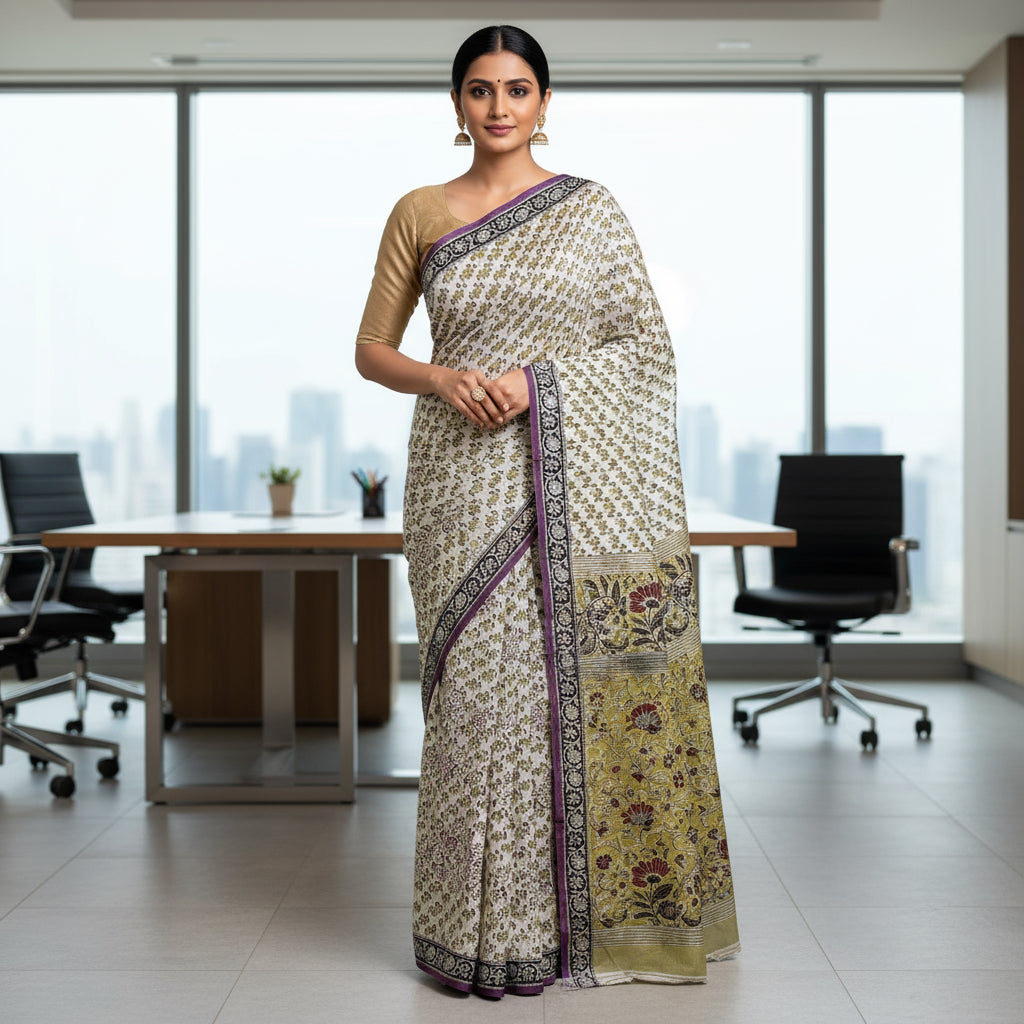 Purple printed cotton