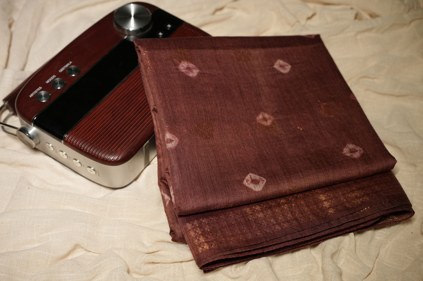 SEMI TUSSAR BANDHANI SAREE