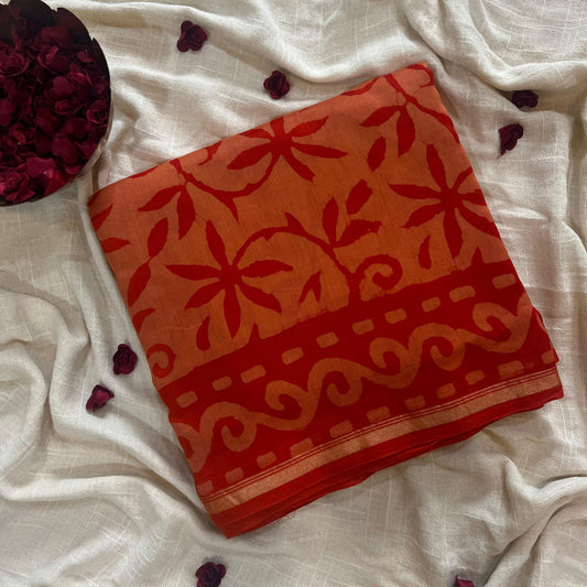 Orange chanderi