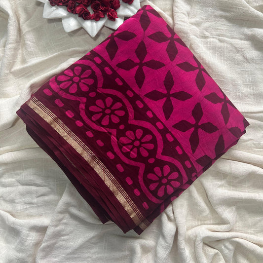 Magenta chanderi