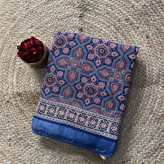 Linen cotton ajrakh