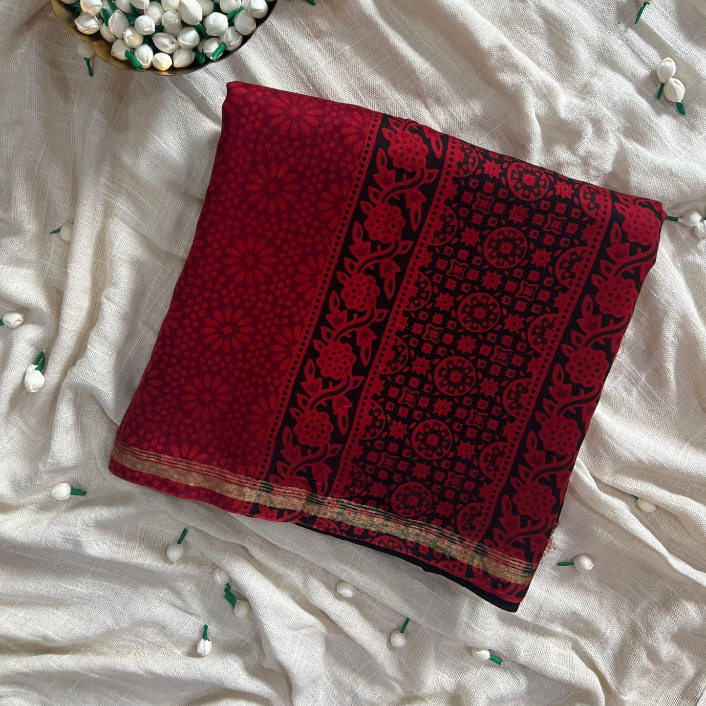 Maroon chanderi