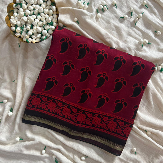 Maroon chanderi