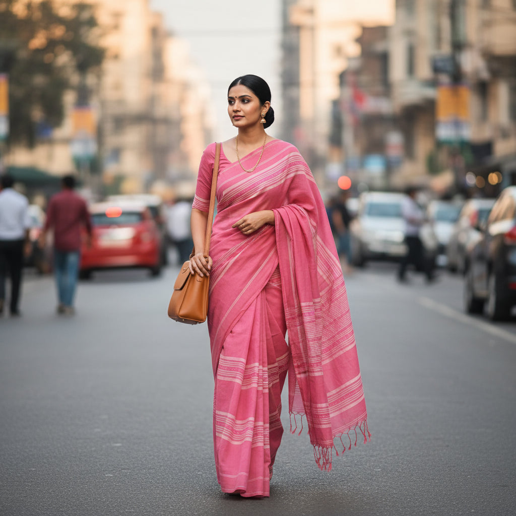 Pink dhonekhali cotton